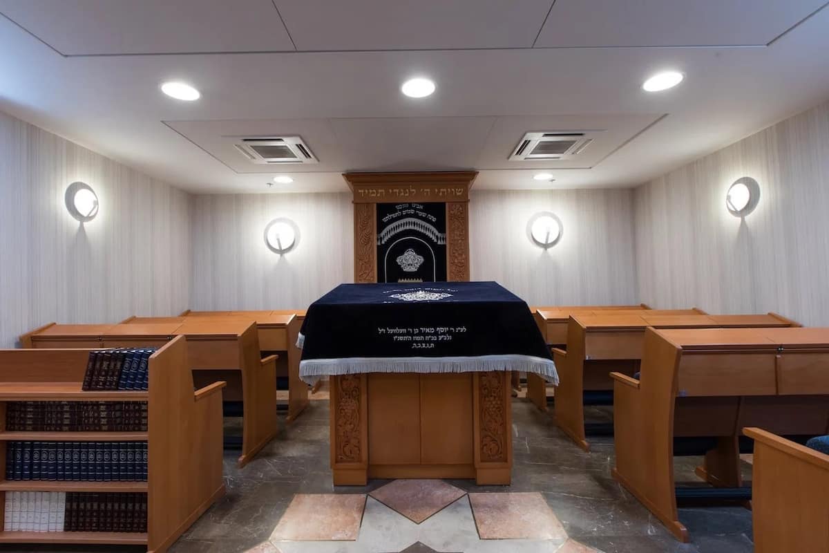 On-site synagogue (shul) at Haneviim Boutique, Jerusalem